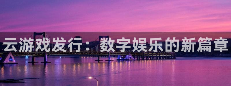 新城平台登录入口官网首页查询：云游戏发行：数字娱乐的新篇章