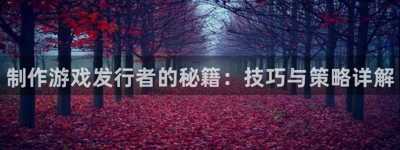 新城平台日7O777：制作游戏发行者的秘籍：技巧与策略详解